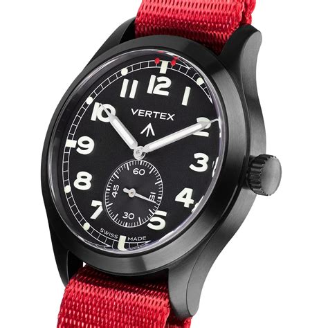 Vertex watches - Vertex begins large-scale production of the Cal 59 W.W.W. navigation watch. It is the sole British-based manufacturer amongst the original twelve “dirty dozen” watch brands to provide timepieces to the British soldiers during WWII. 
